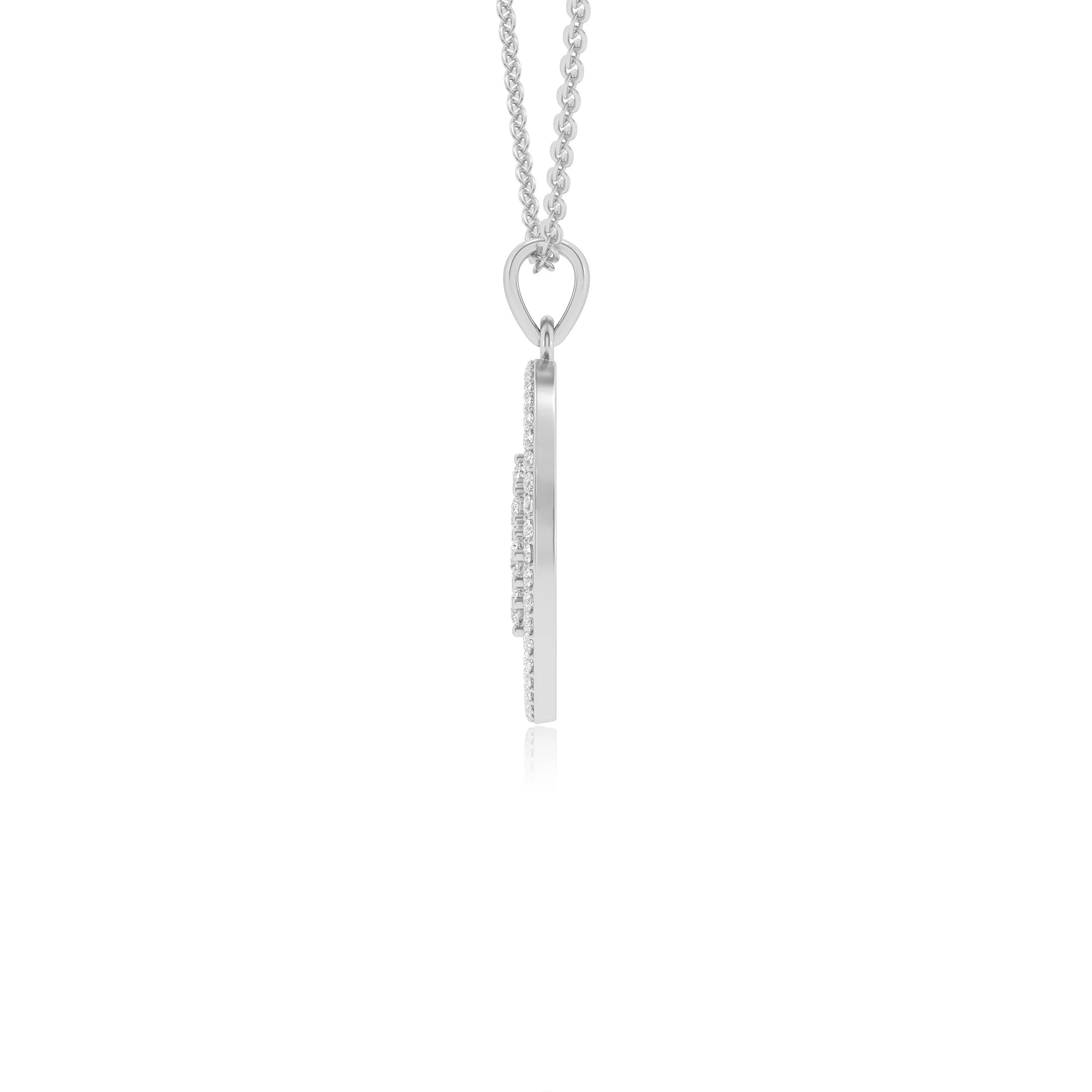 lab grown moissanite round necklaces in sterling silver 