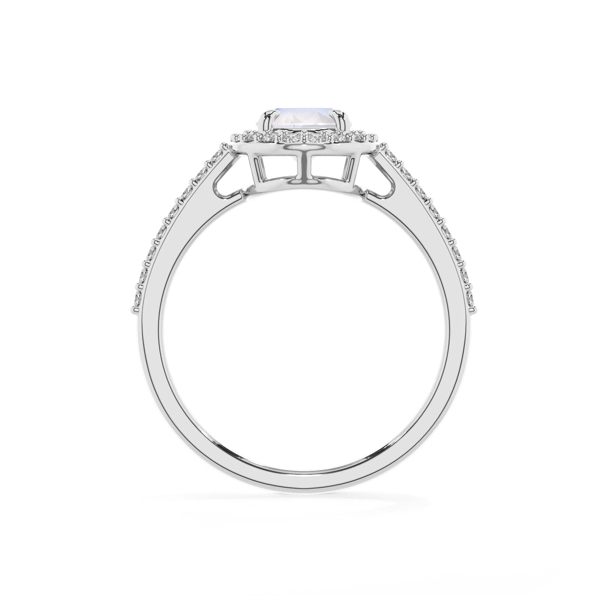natural rainbow-moonstone oval solitaire rings in sterling silver 