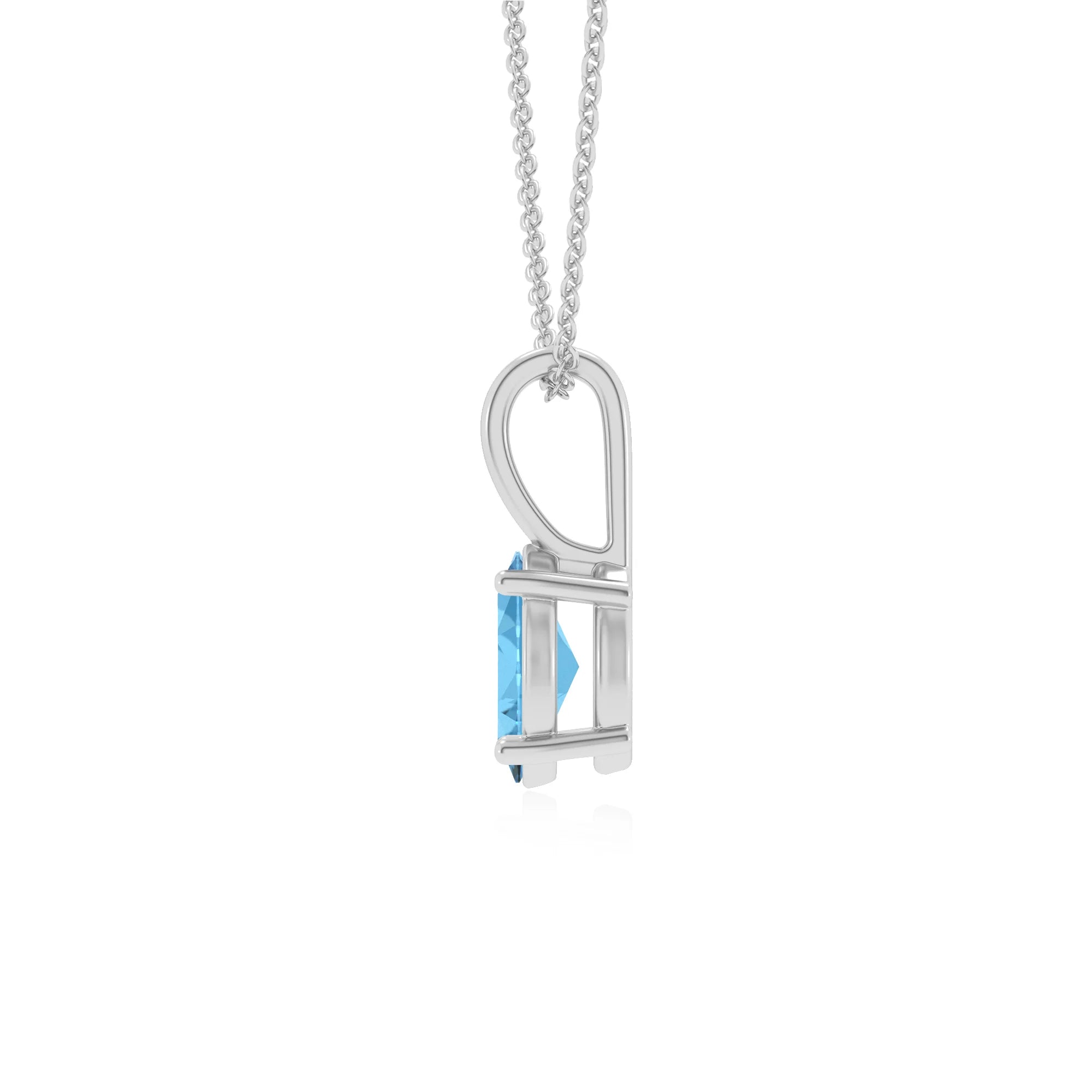 natural swiss-blue-topaz oval solitaire necklaces in platinum 