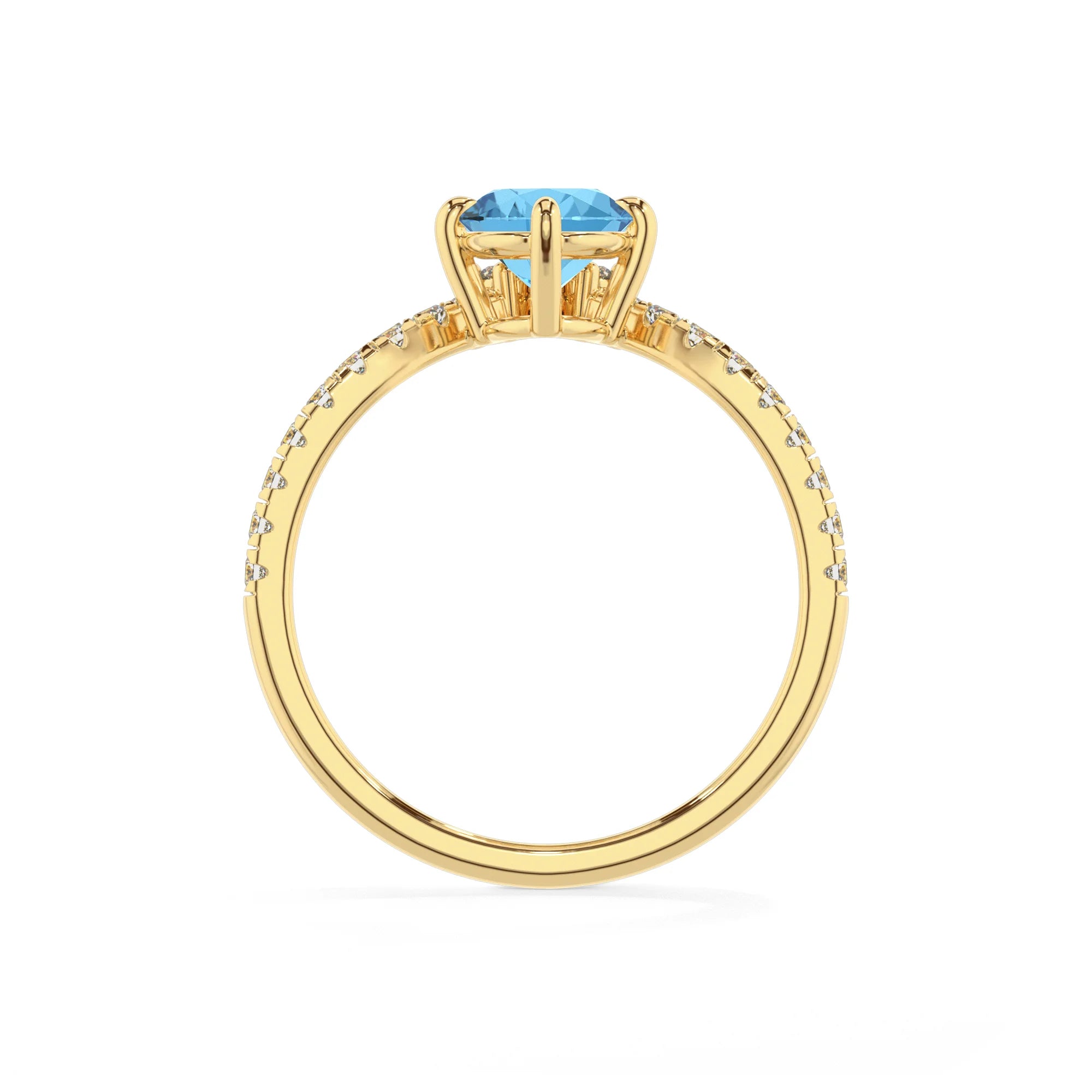 natural swiss-blue-topaz oval solitaire rings in yellow gold 
