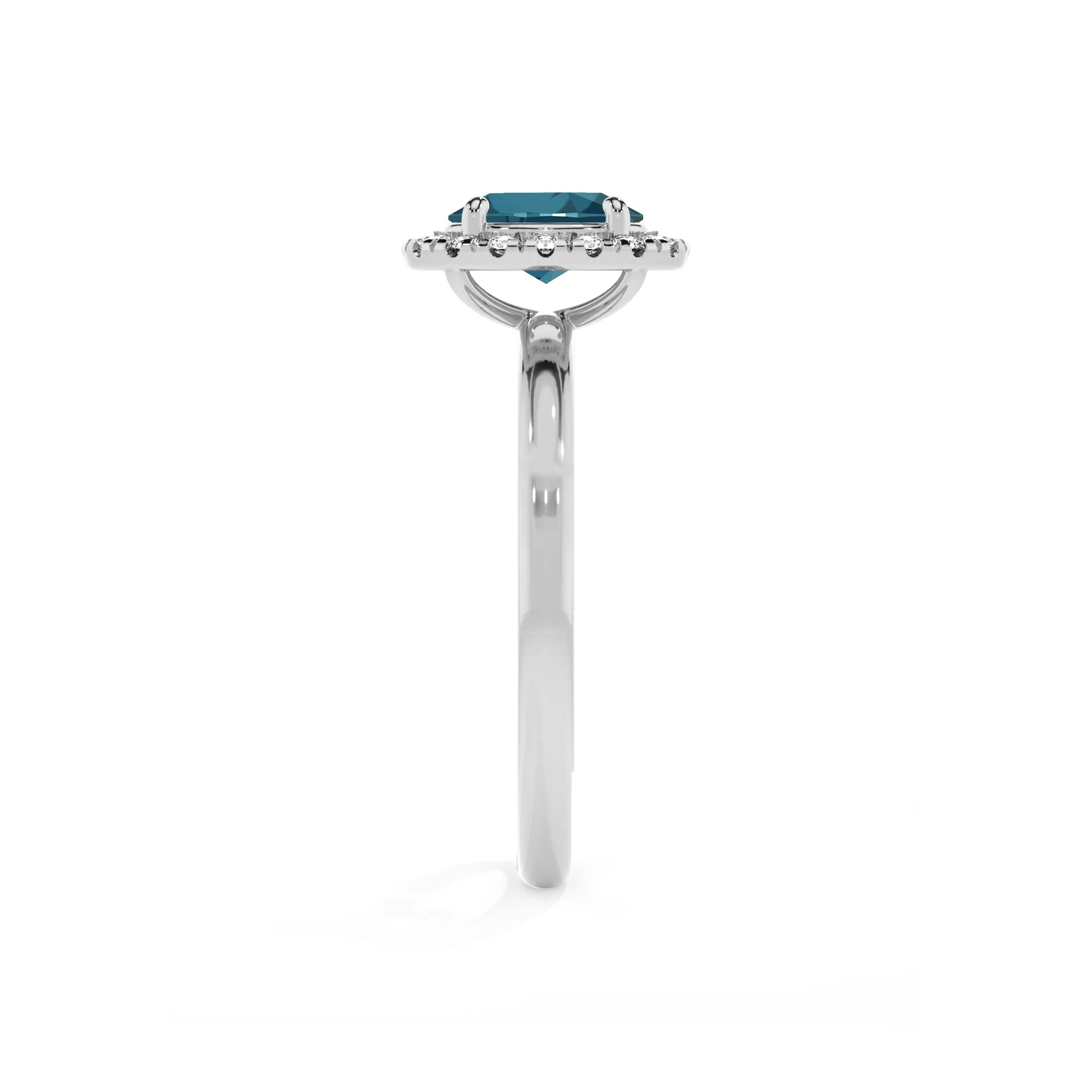 natural london-blue-topaz oval solitaire rings in platinum 