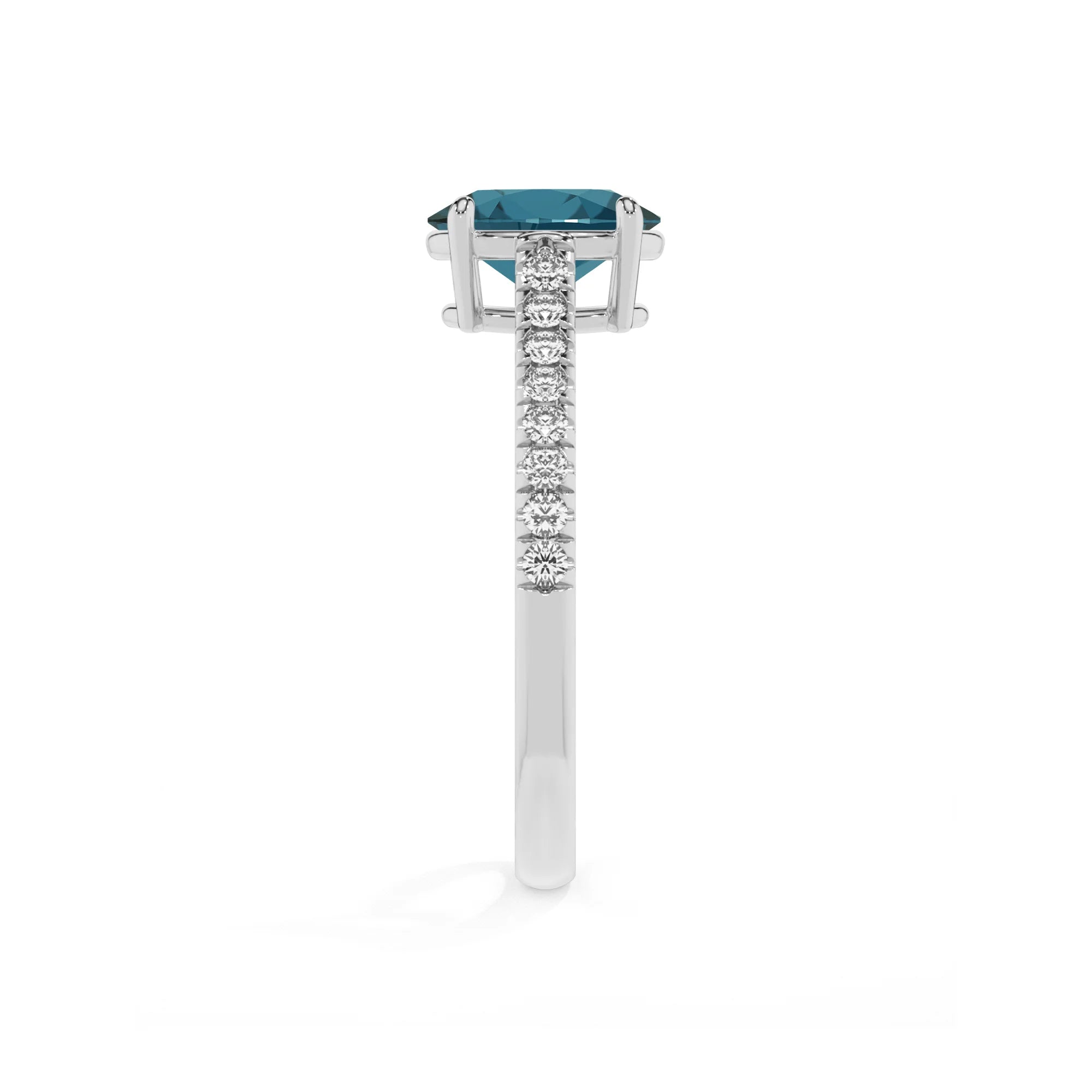 natural london-blue-topaz oval half eternity solitaire engagement rings in white gold 
