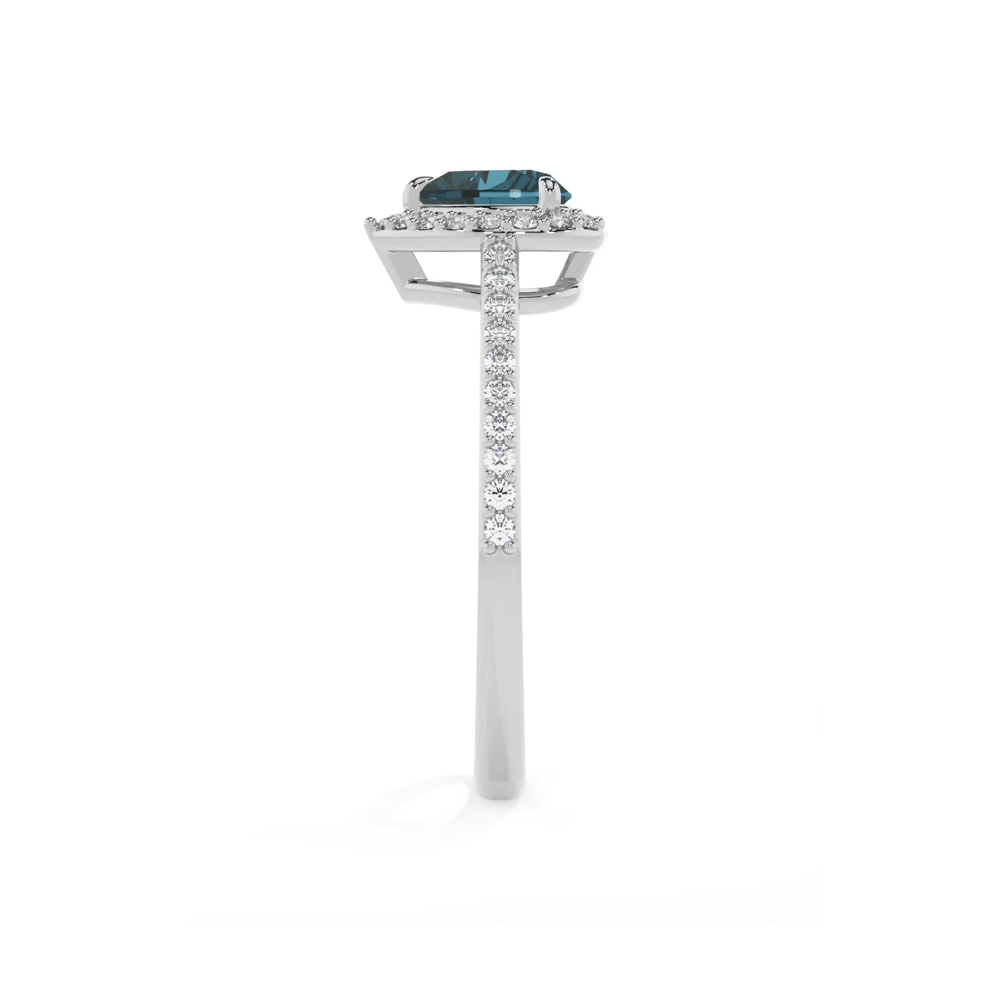 natural london-blue-topaz heart solitaire rings in platinum 
