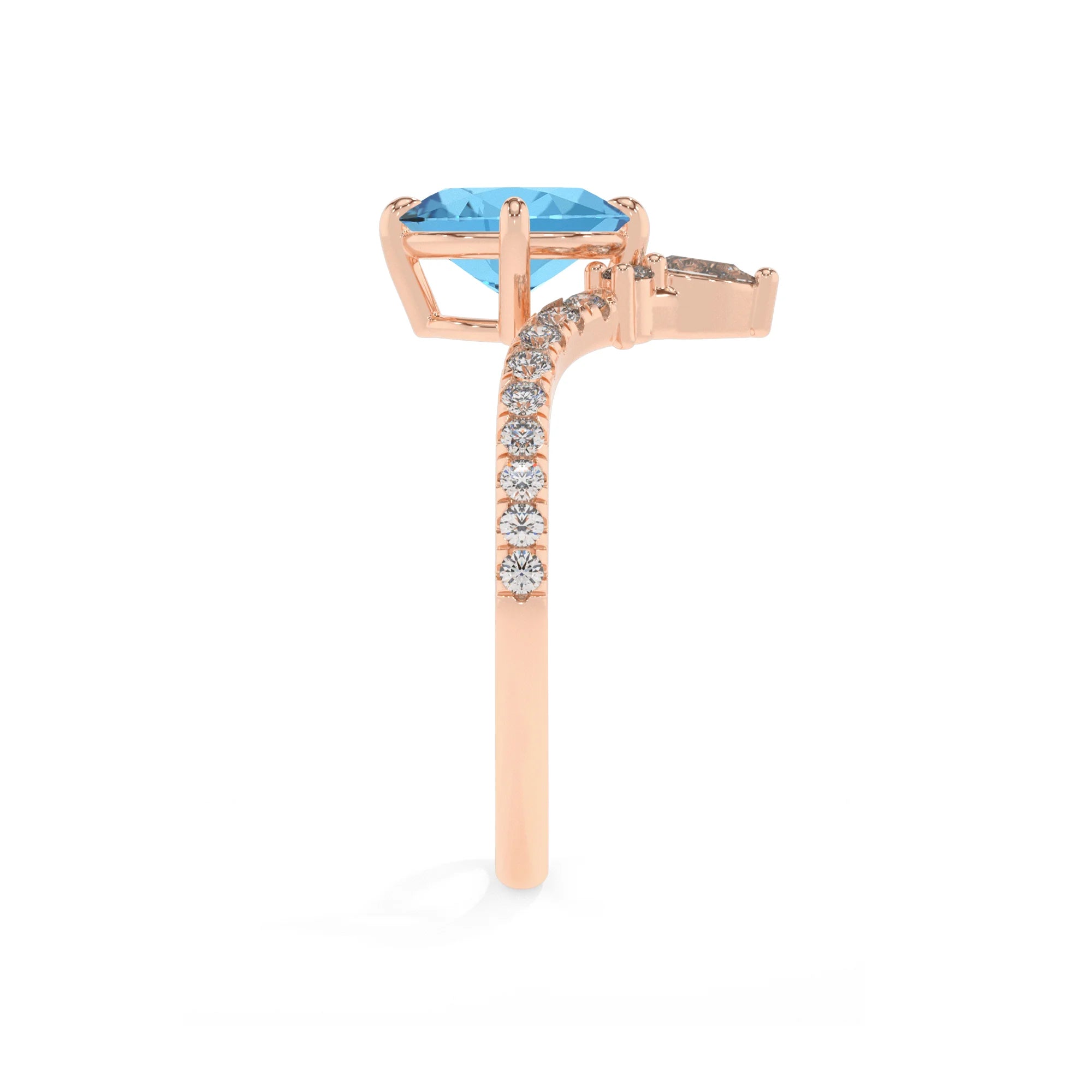natural swiss-blue-topaz oval solitaire rings in rose gold 