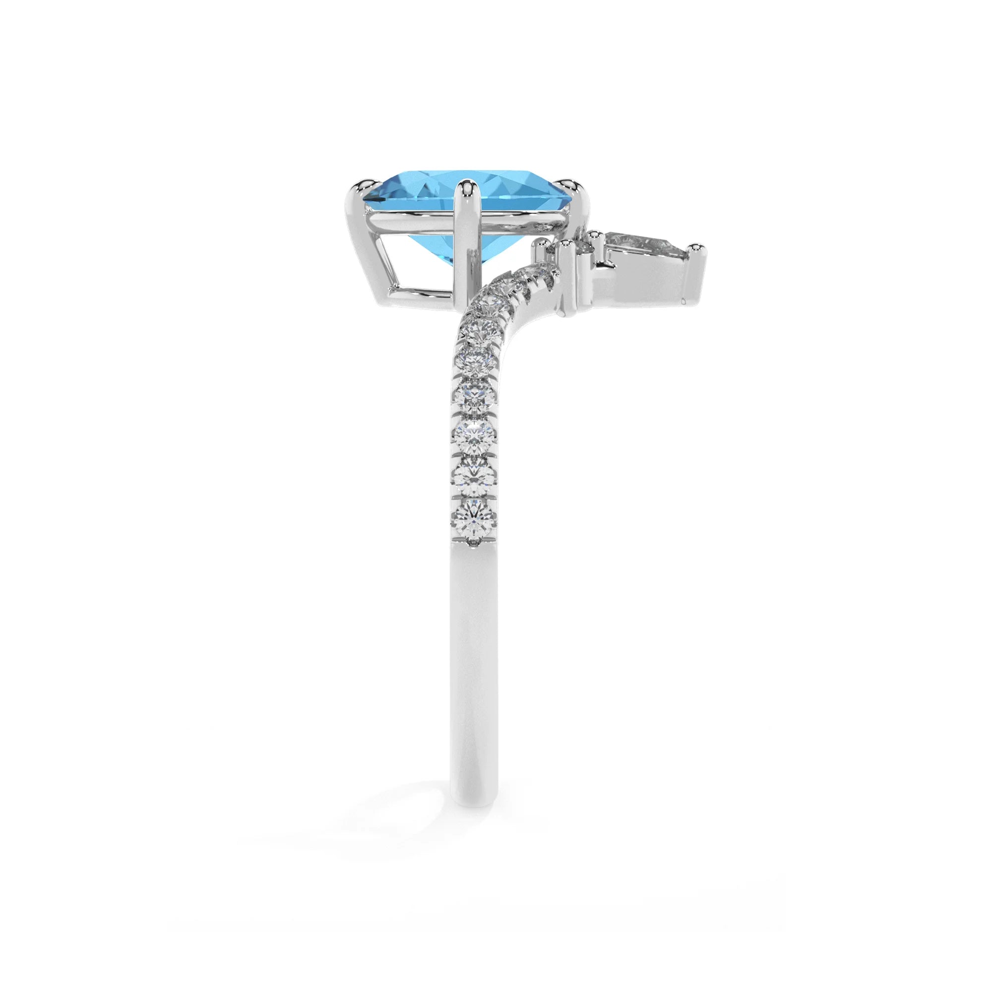 natural swiss-blue-topaz oval solitaire rings in platinum 
