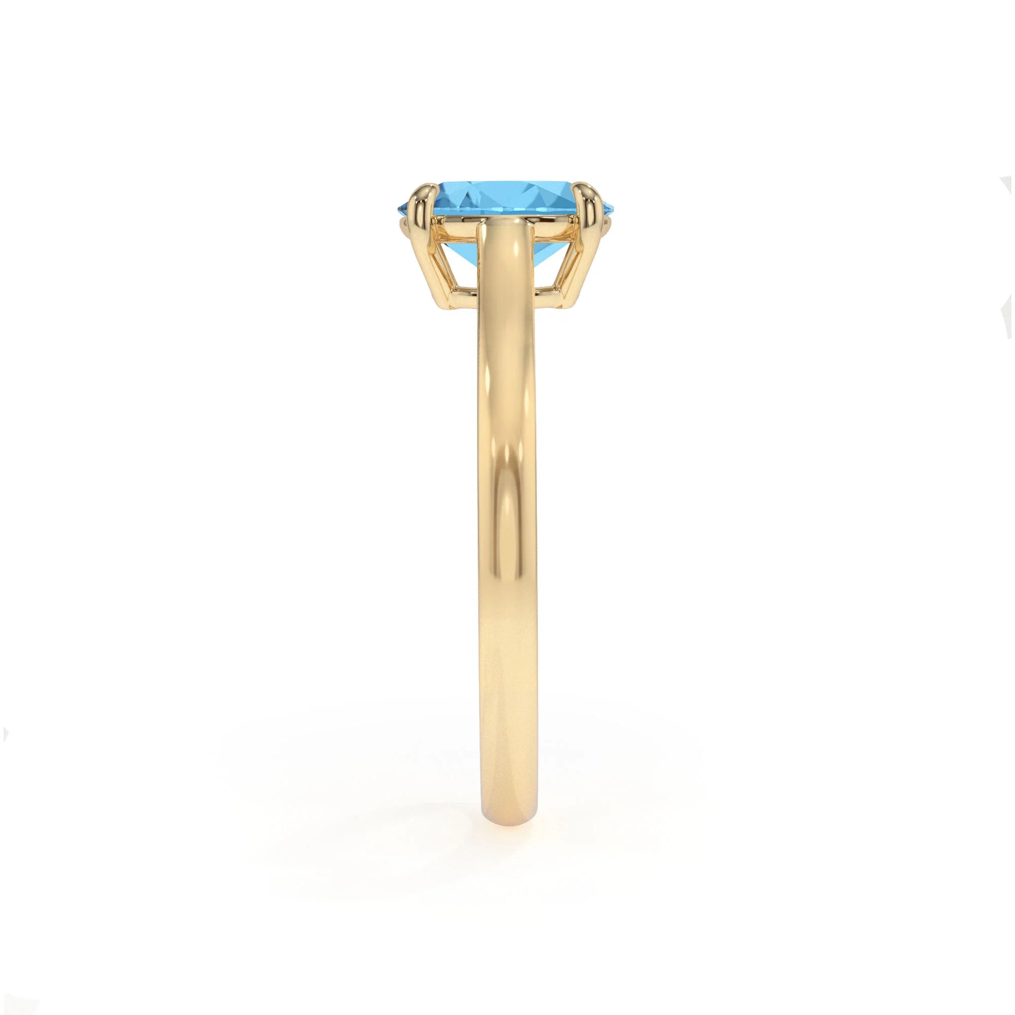 natural swiss-blue-topaz oval solitaire rings in yellow gold 