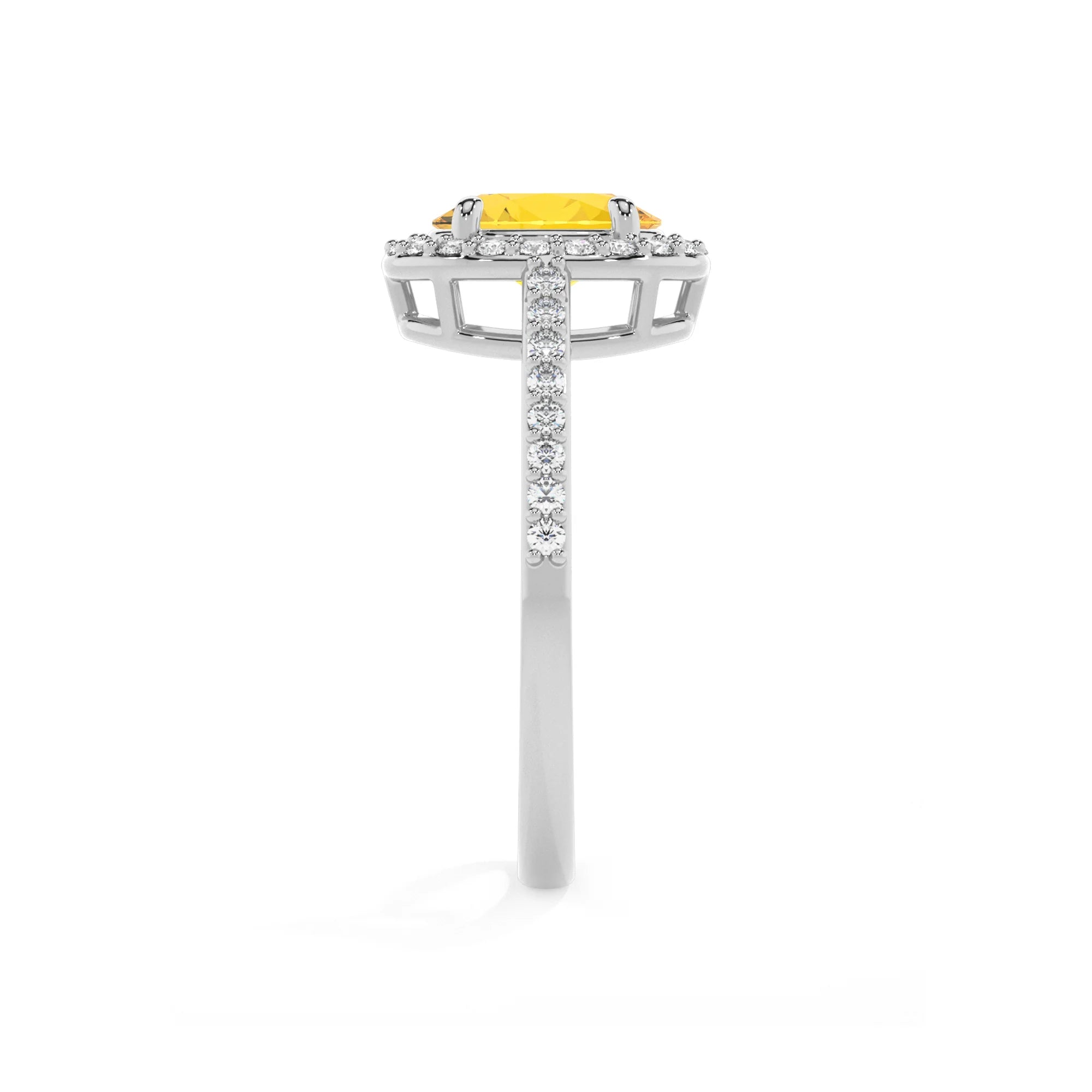 lab grown yellow-sapphire oval solitaire rings in sterling silver 