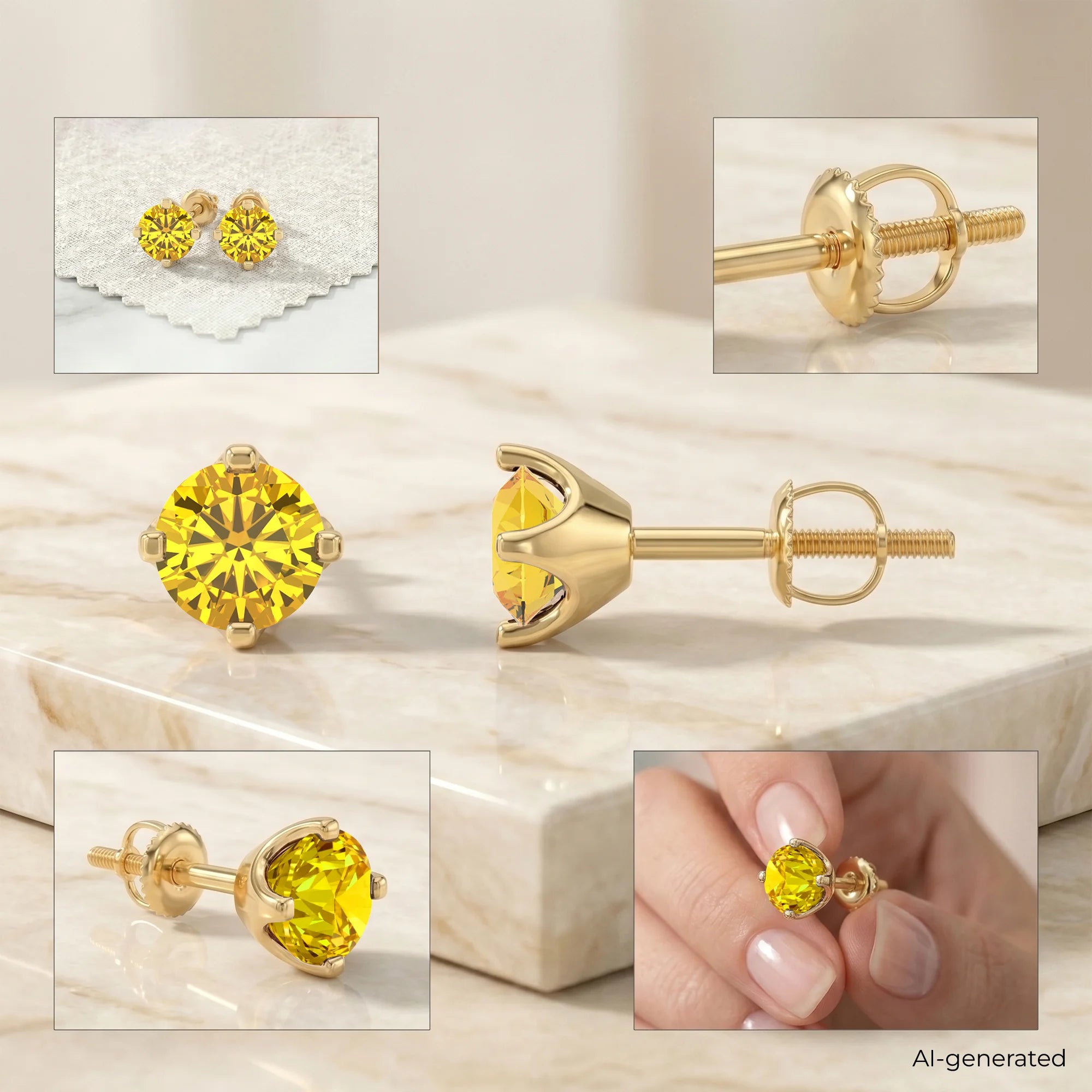 14K Yellow Gold