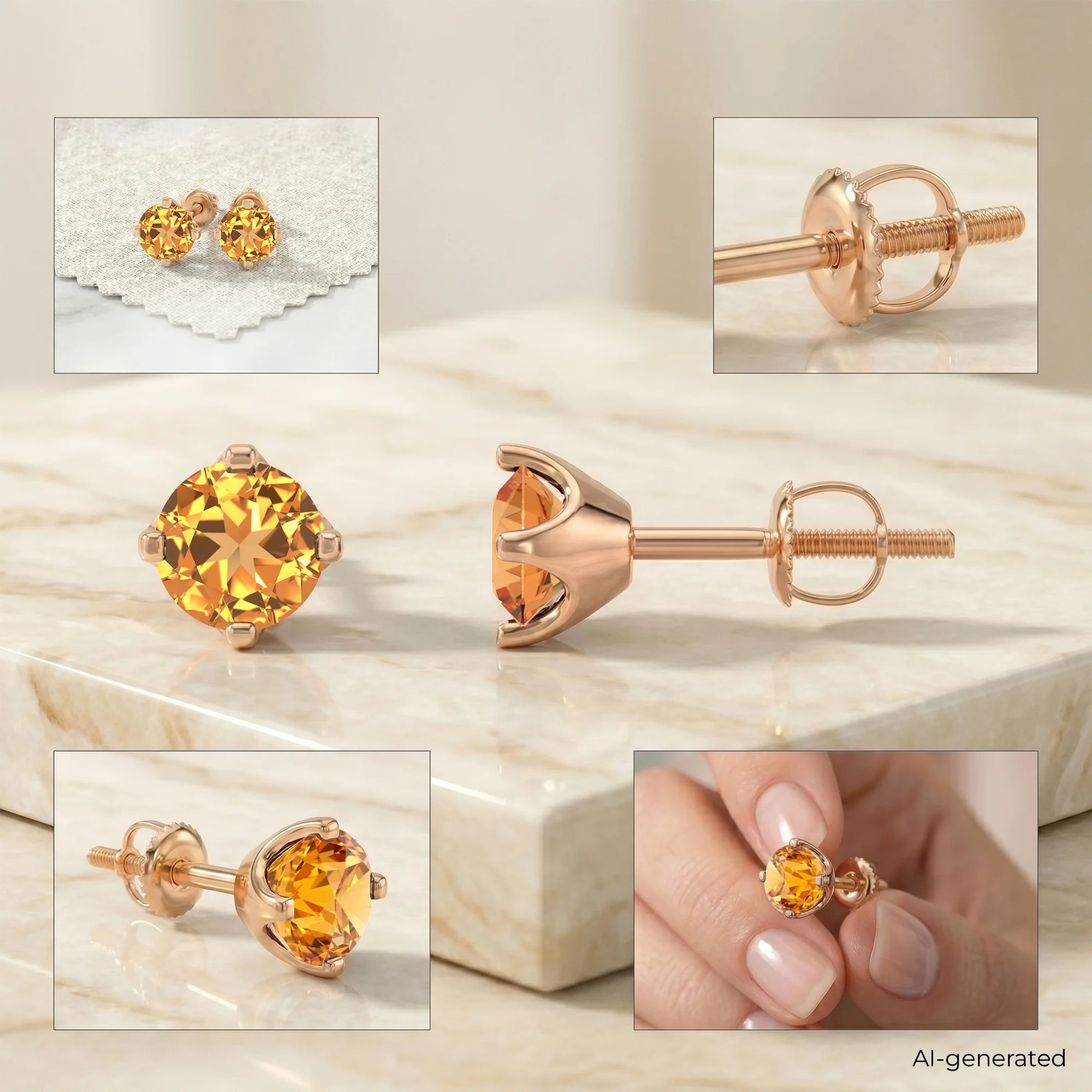 14K Rose Gold