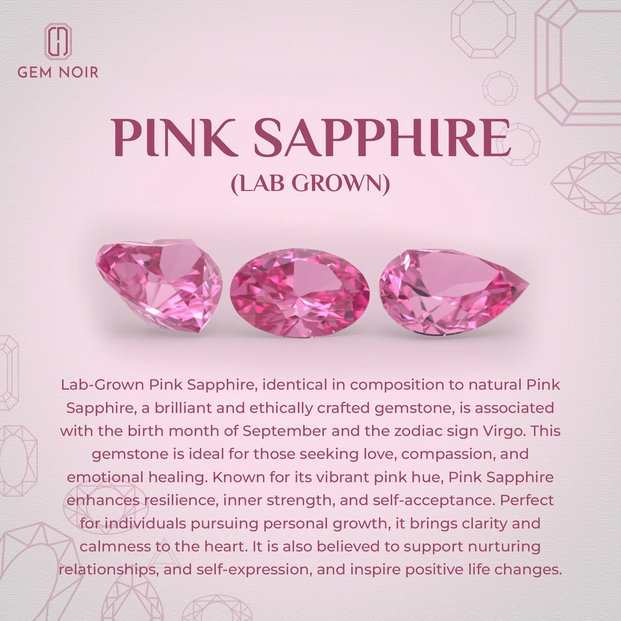 lab grown pink sapphire round drop earrings in white gold 