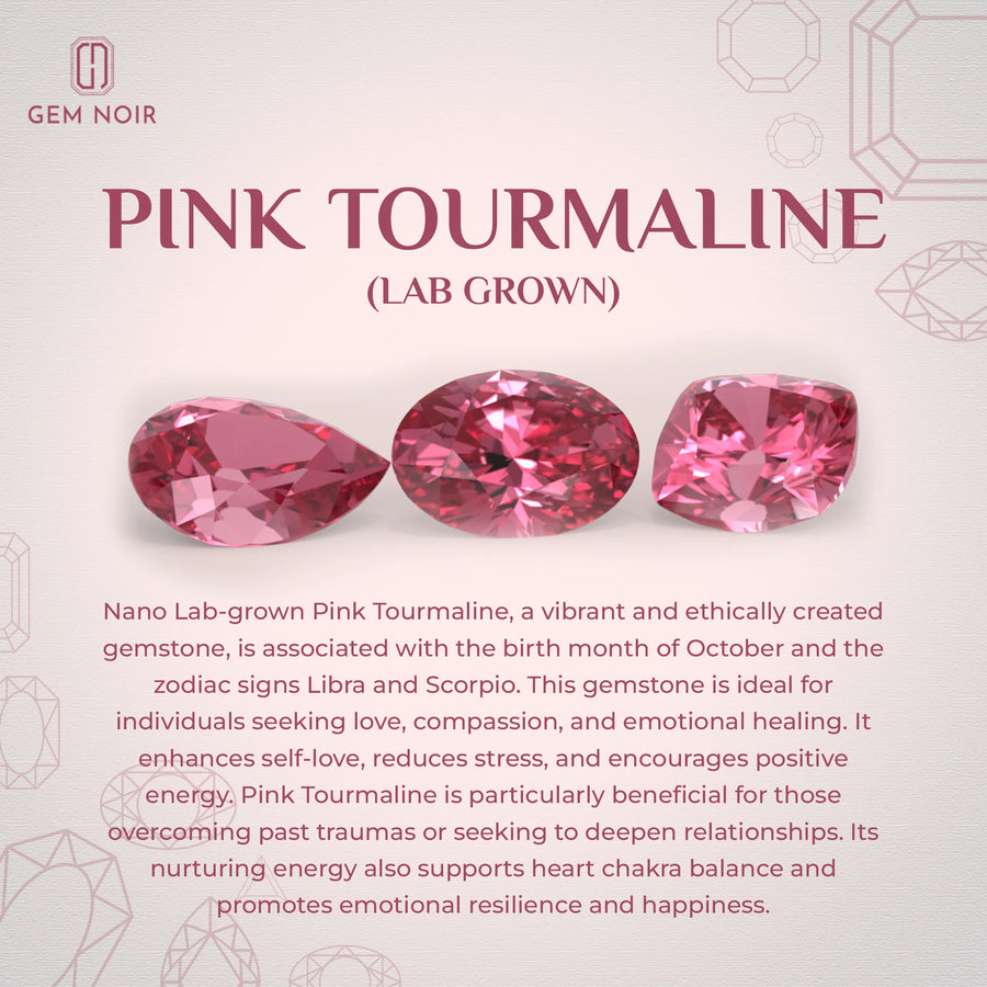 Lab Grown Pink Tourmaline Heart Solitaire Pendant Necklace with Diamond Accents (18" Chain)