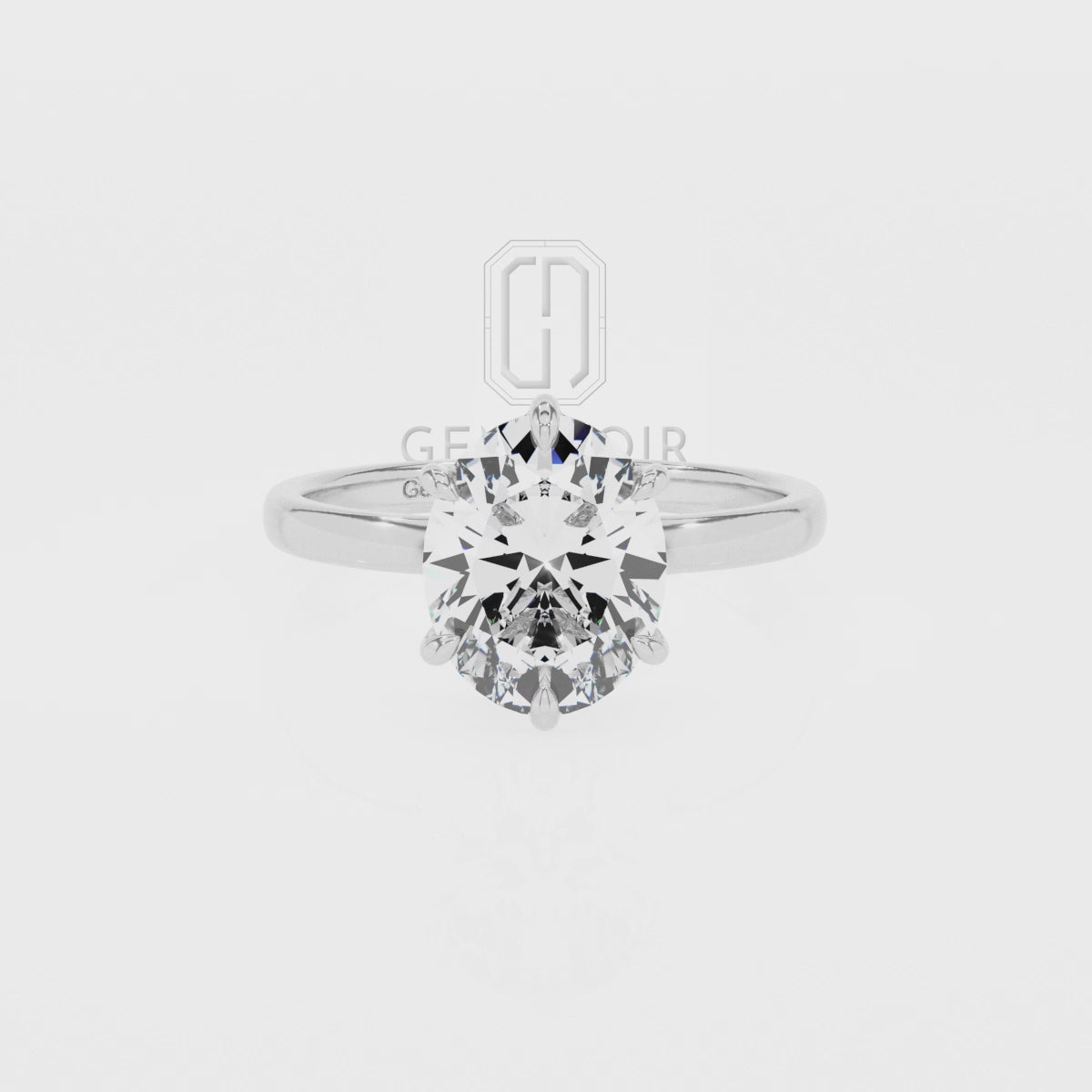 Natural Smoky Quartz Oval Solitaire Engagement Rings