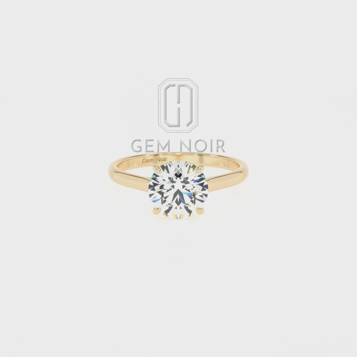 Lab Grown Moissanite Round Solitaire Engagement Rings