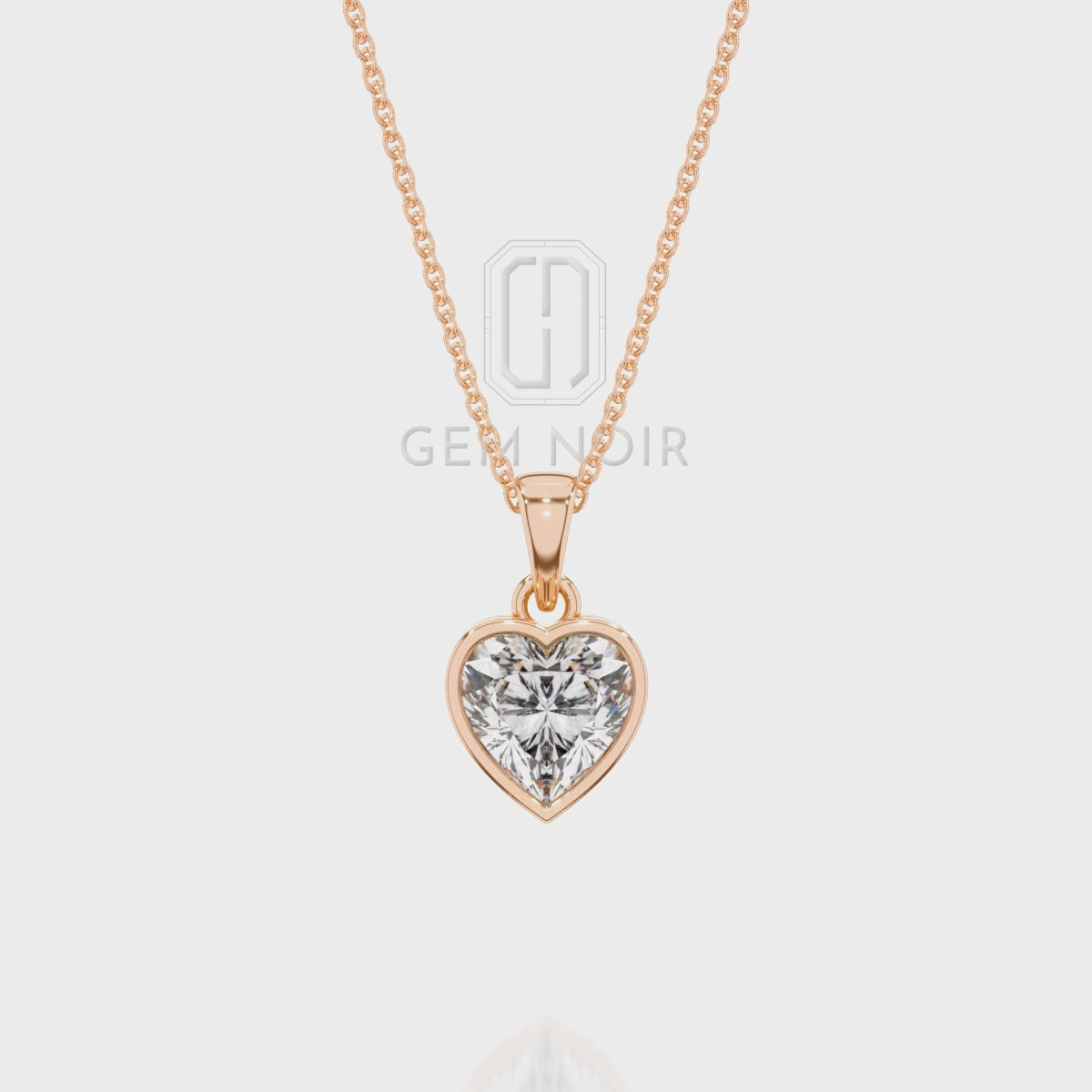 Lab Grown Alexandrite Heart Solitaire Pendant Necklace with 18" Chain
