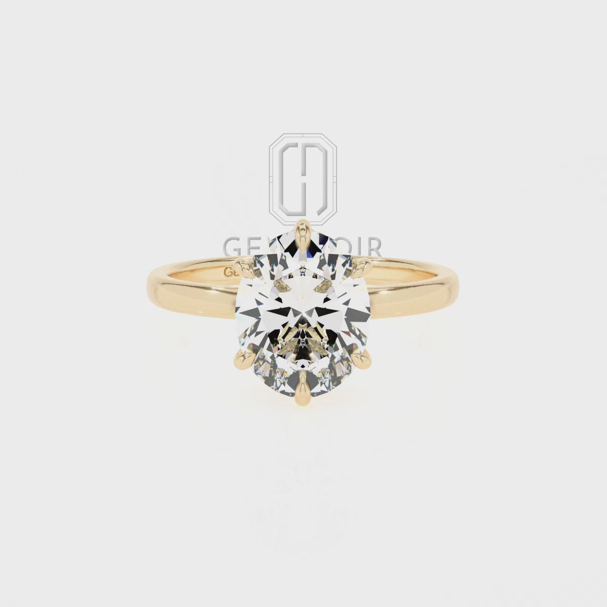 Lab Grown Alexandrite Oval Solitaire Engagement Rings