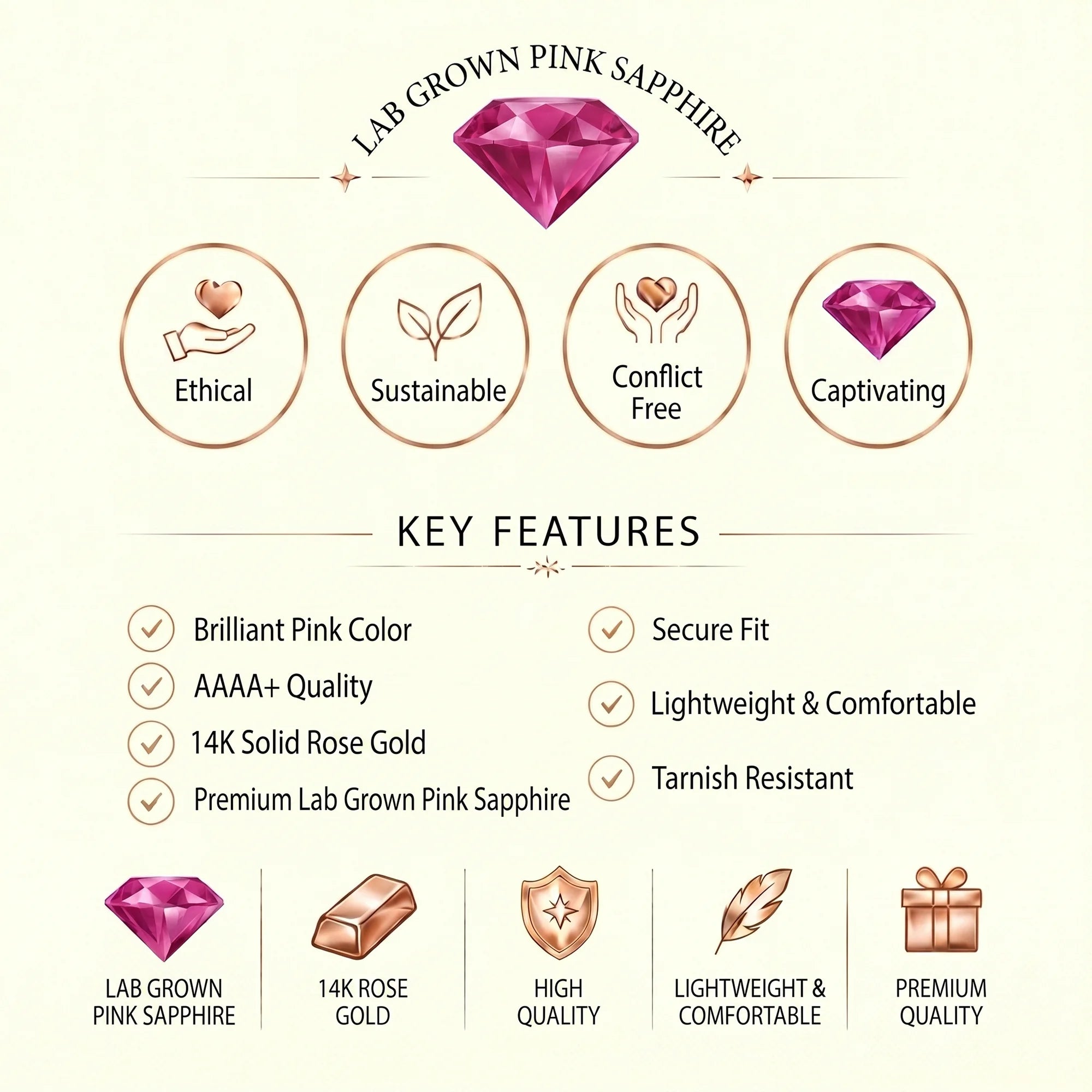 14K Rose Gold