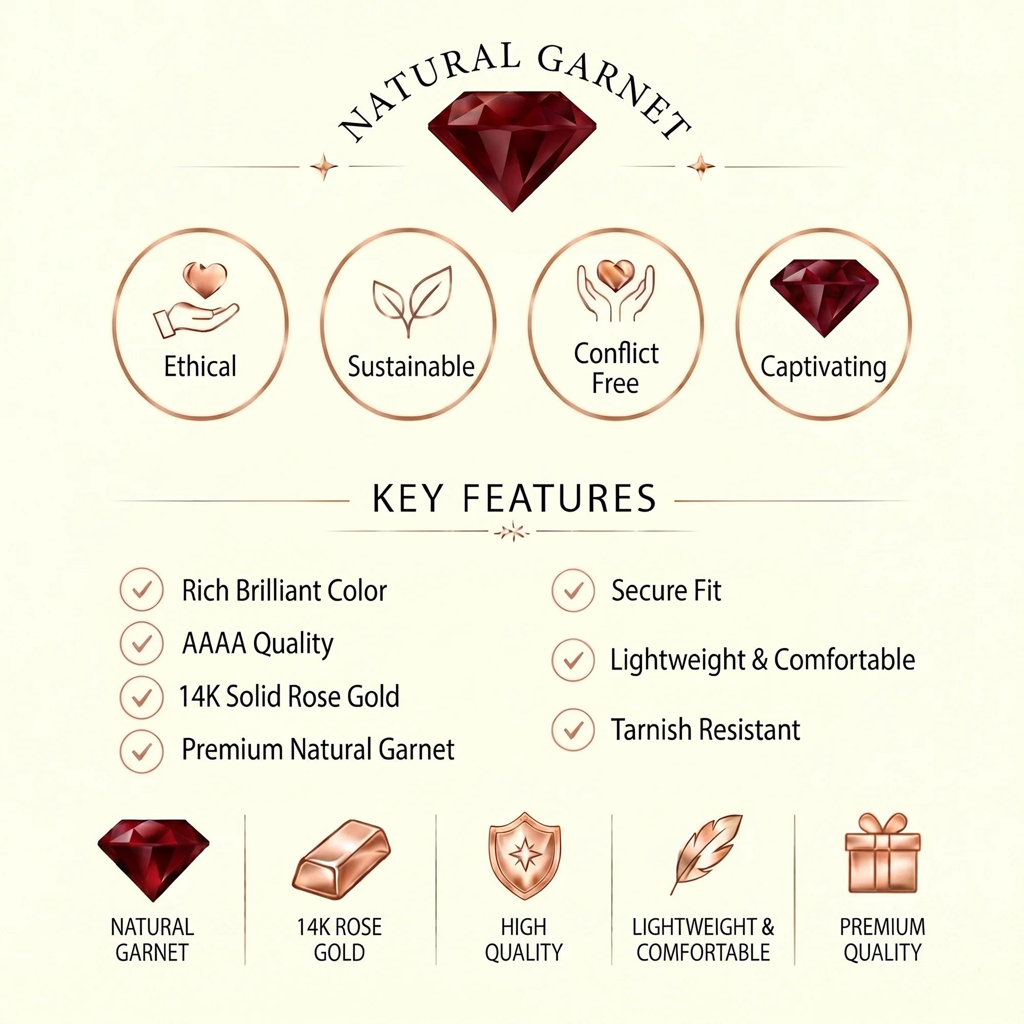 14K Rose Gold