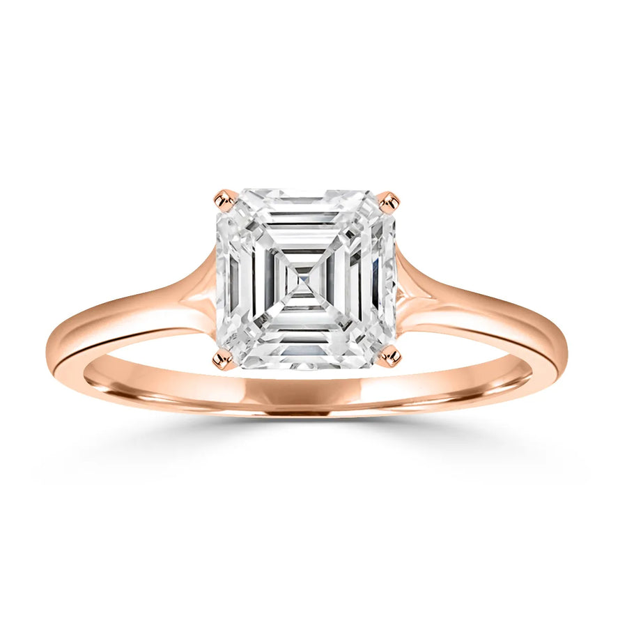 Asscher-Rose Gold|Asscher|14K Rose Gold|18K Rose Gold
