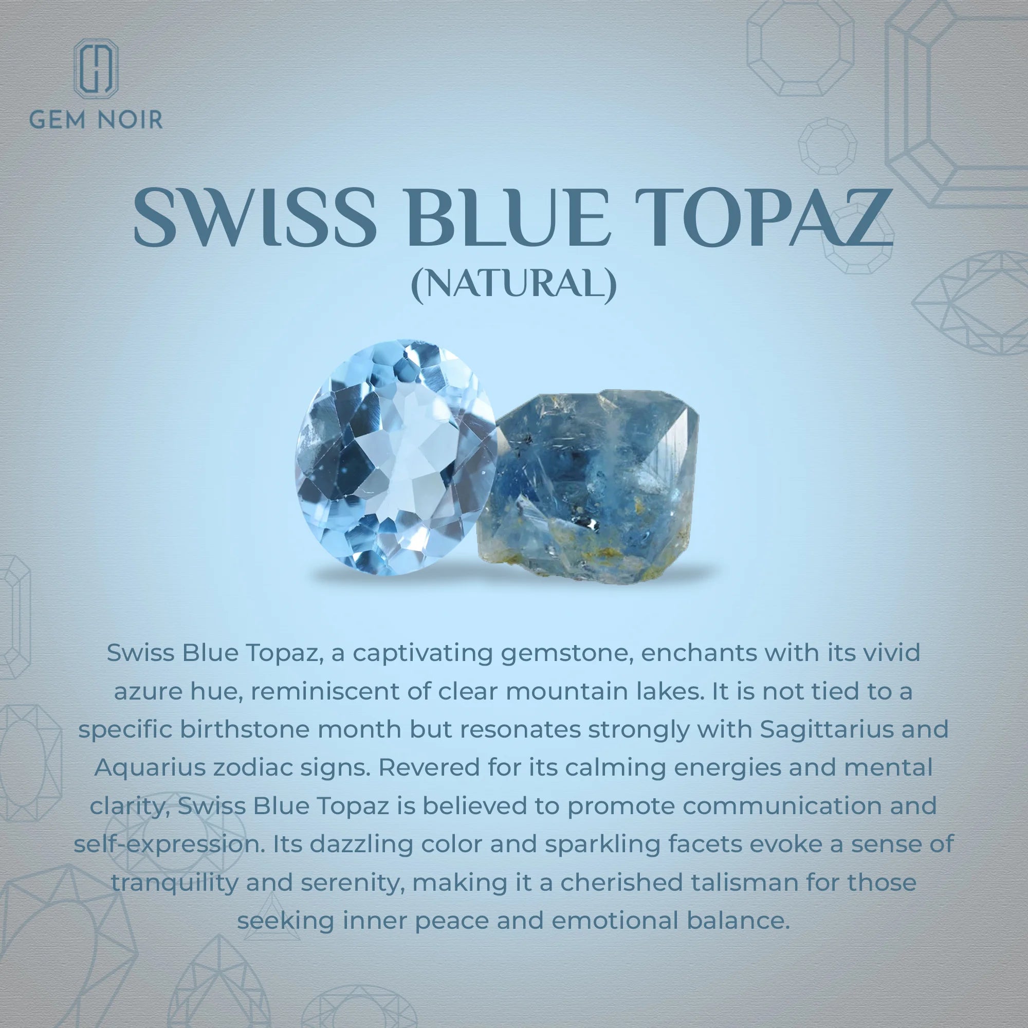 natural swiss blue topaz pear drop earrings in white gold 