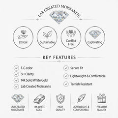 14K White Gold