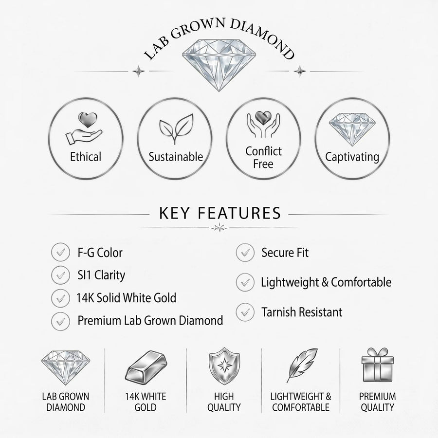 14K White Gold