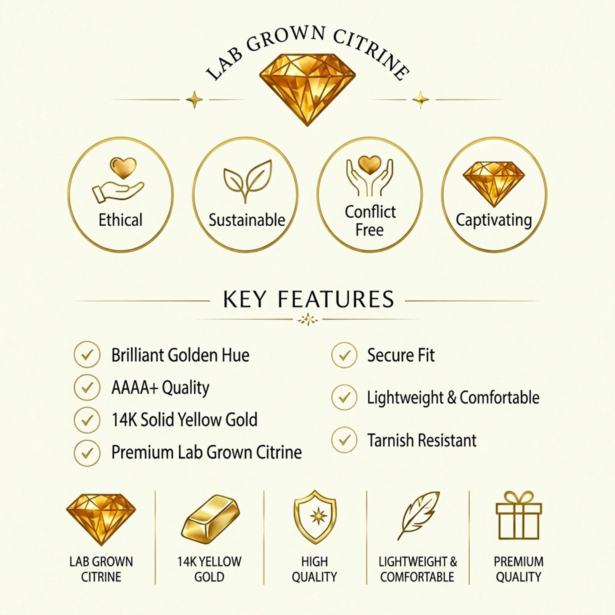 14K Yellow Gold