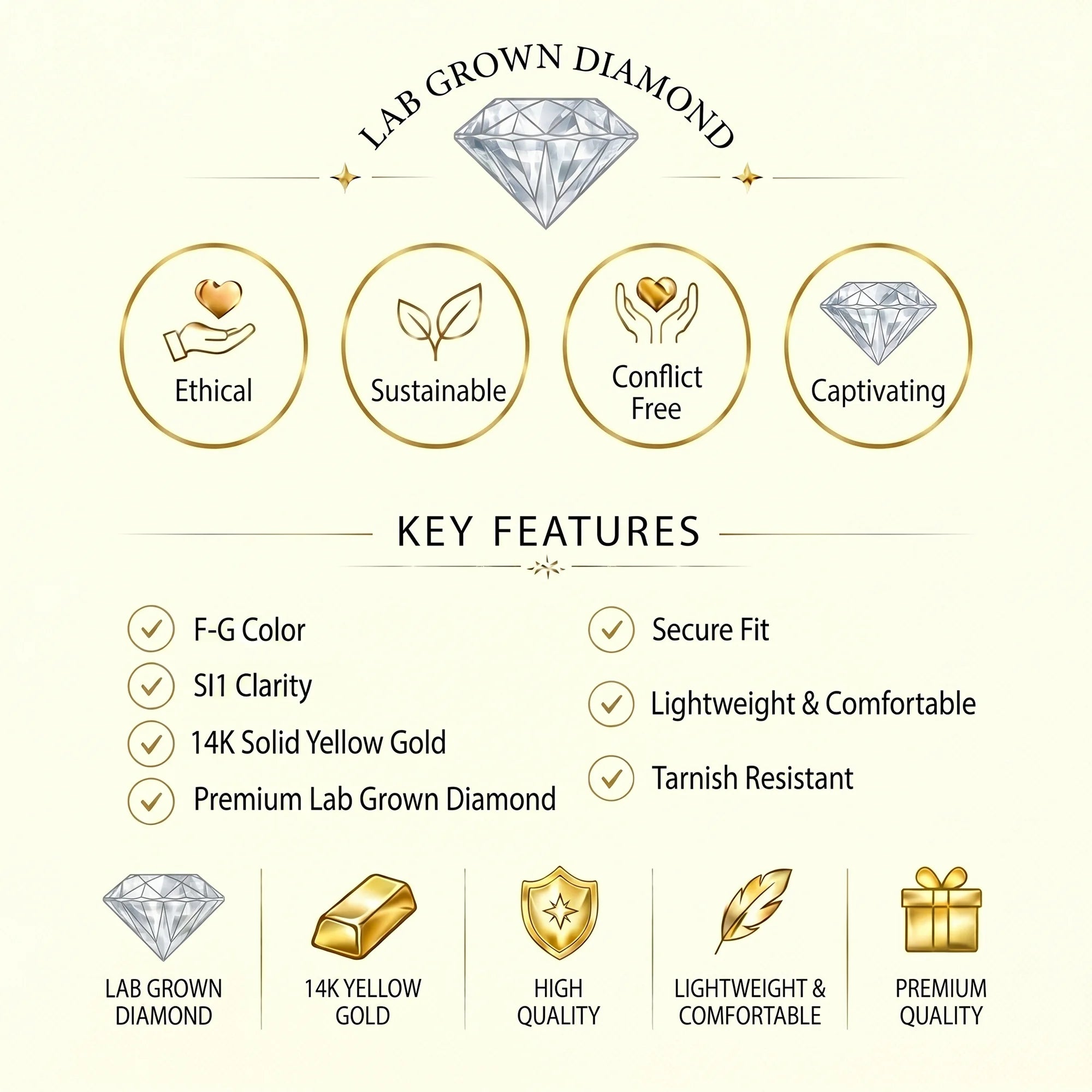 14K Yellow Gold