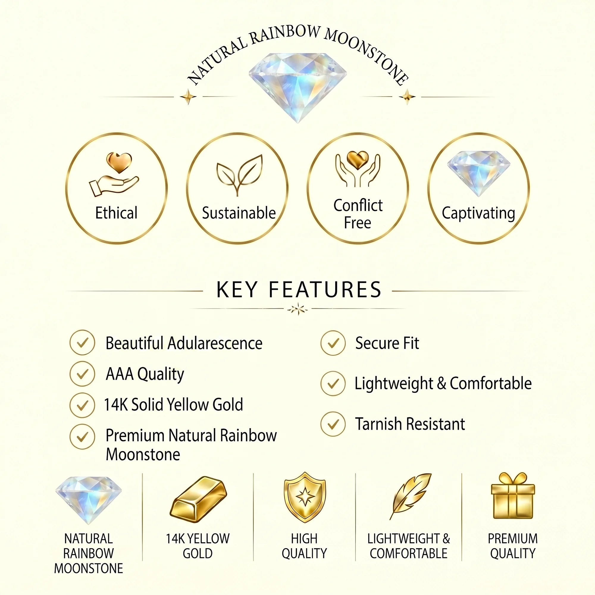 14K Yellow Gold