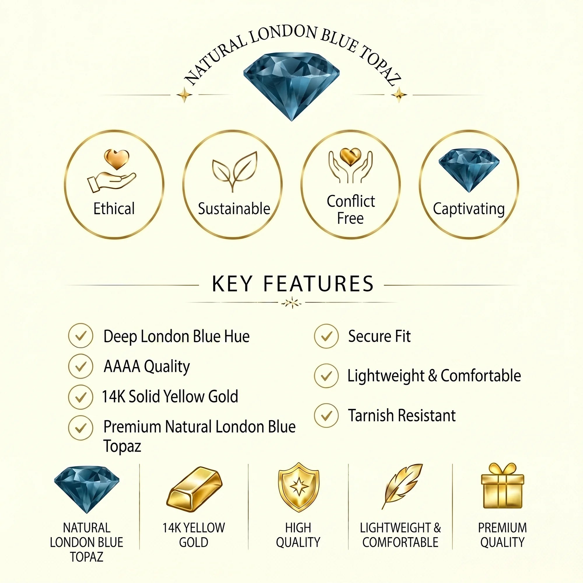 14K Yellow Gold