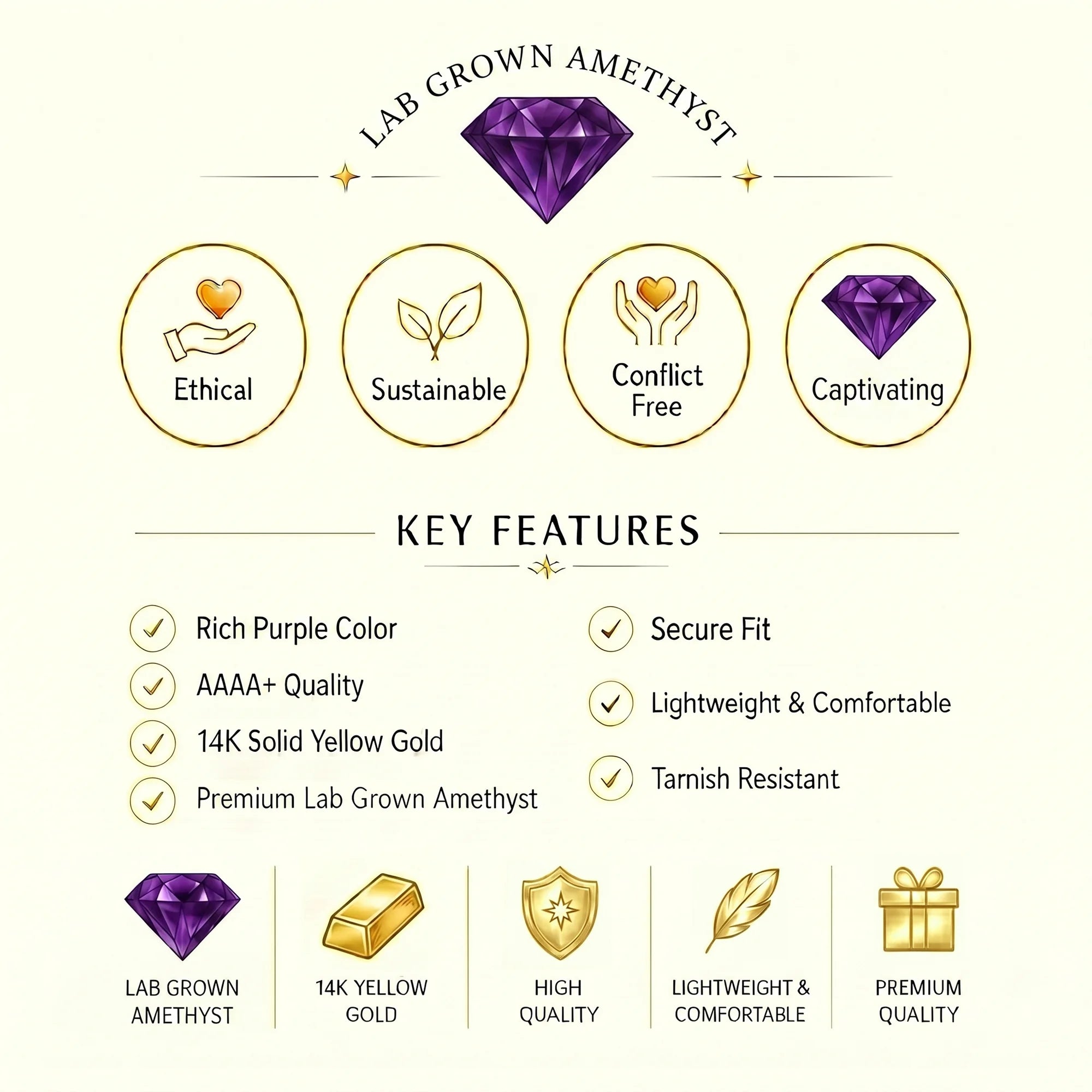 14K Yellow Gold