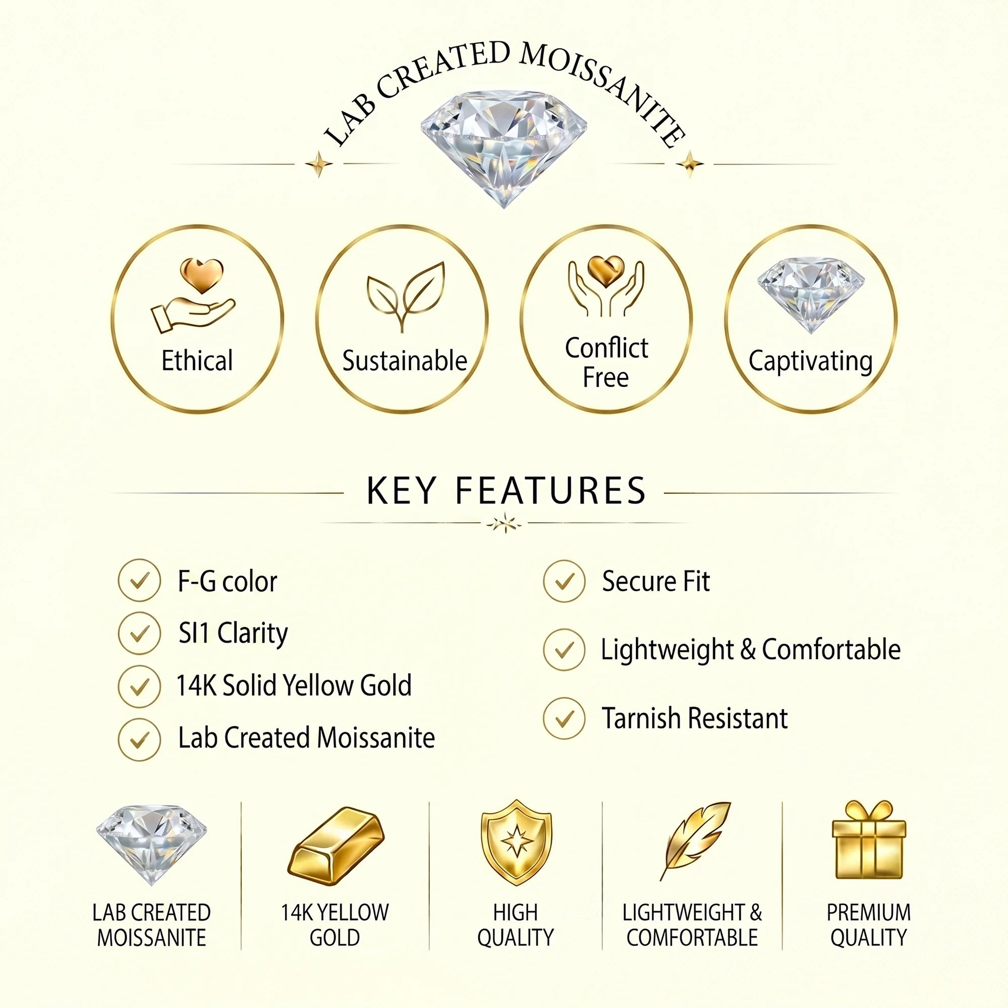 14K Yellow Gold