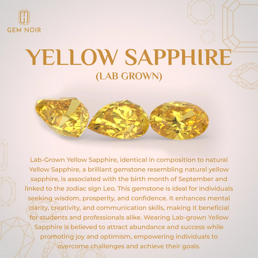 Lab Grown Yellow Sapphire Oval Solitaire Stud Earring