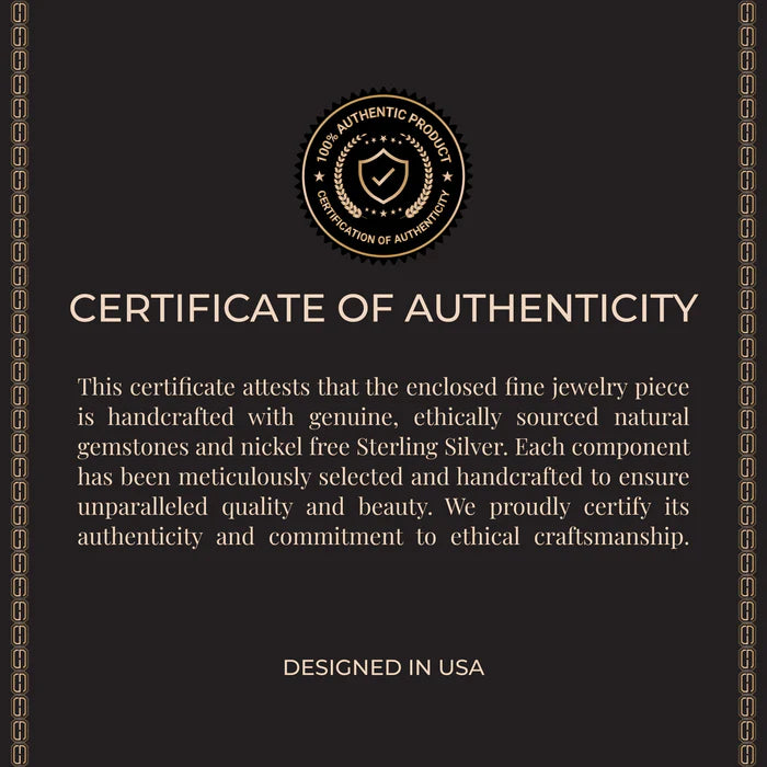 Gem Noir certificate of authenticity